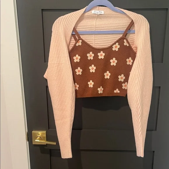 Altar’d State/ Emory Park Sweater Set Ballet Core Size S/M - Picture 2 of 9